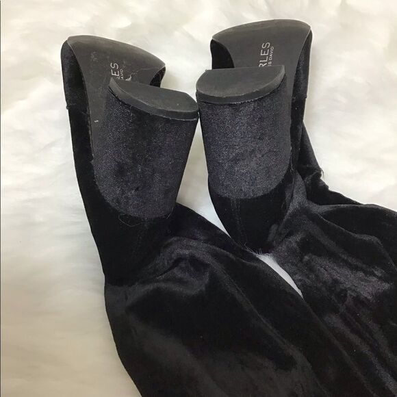 Charles By Charles David Velour Over The Knee Boot - Picture 6 of 8